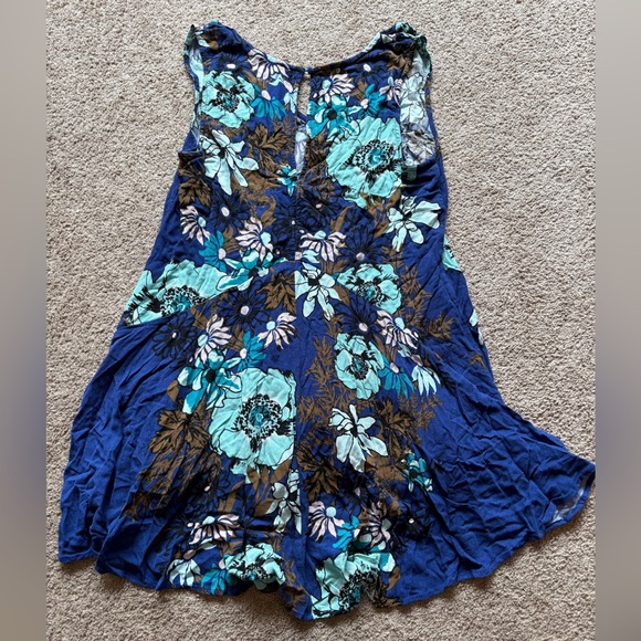 Free People Backyard Print Ocean Combo Dress Size Medium. - Picture 2 of 8